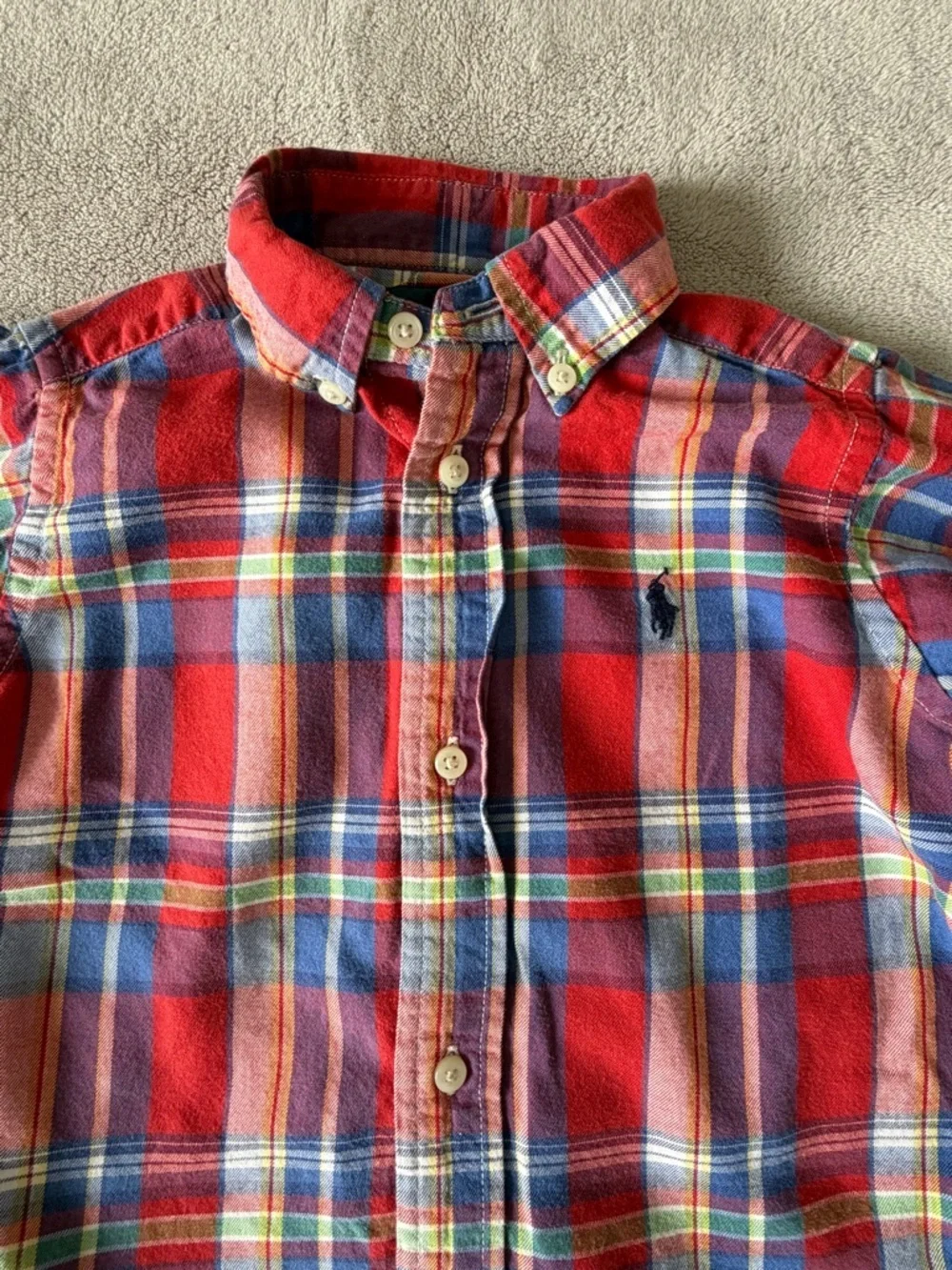 Ralph Lauren Boys 2T Plaid Cotton Button Down Shirt Preppy Academia